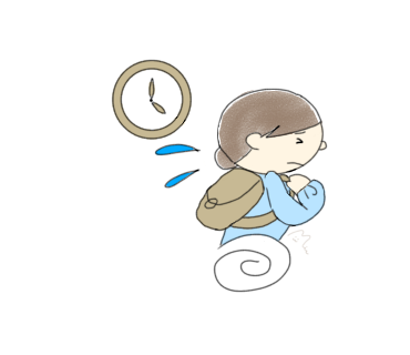 急いでいる自作イラスト