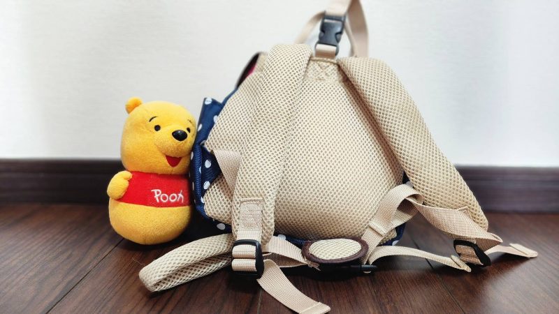 ダディッコのハーネスリュック背面写真