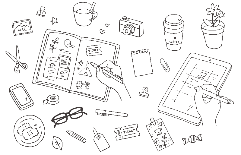 adobestock手帳イラスト